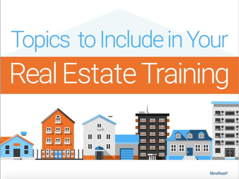 Topics to Include in Your Real Estate Training